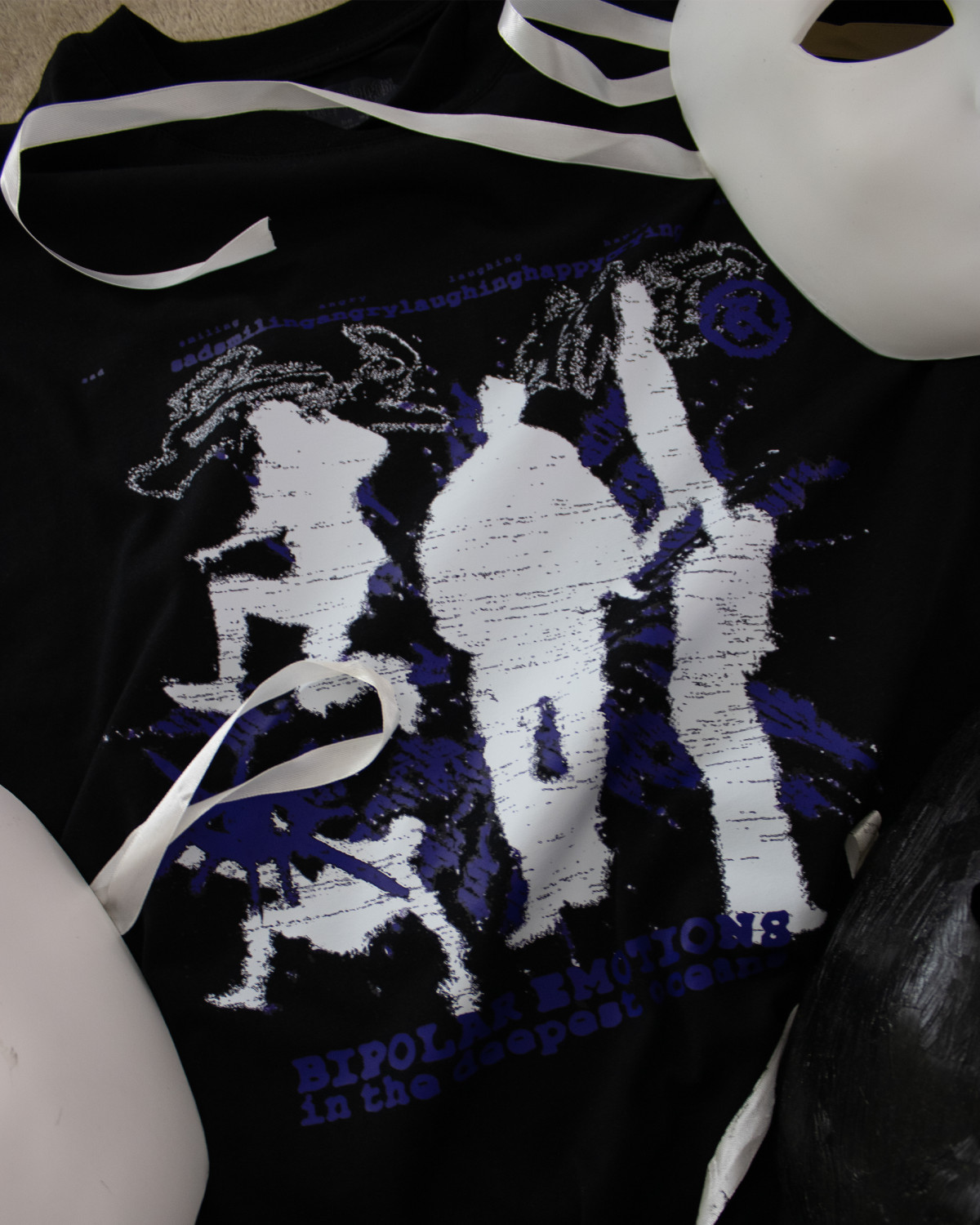 "Bipolar Emotions"-Oversized Тениска (черна)-Bipolar Emotions BLACK-Oversized Тениска