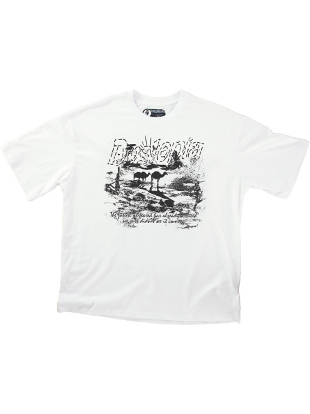 "Dystopia"-Oversized Тениска (бяла)