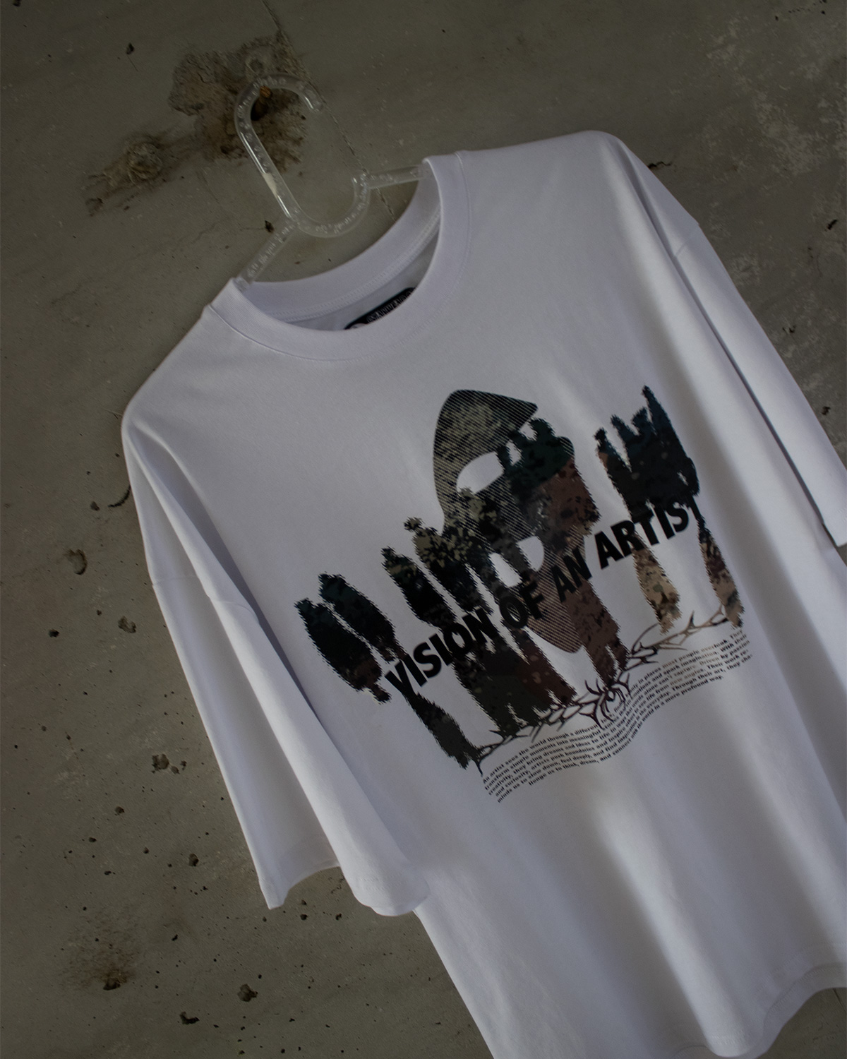 "Vision of an Artist"-Oversized Тениска (бяла)-Vision of an Artist-Oversized Тениска